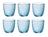 Vasos de agua Bormioli Rocco Slot - Azul - 290 ml - 6 piezas
