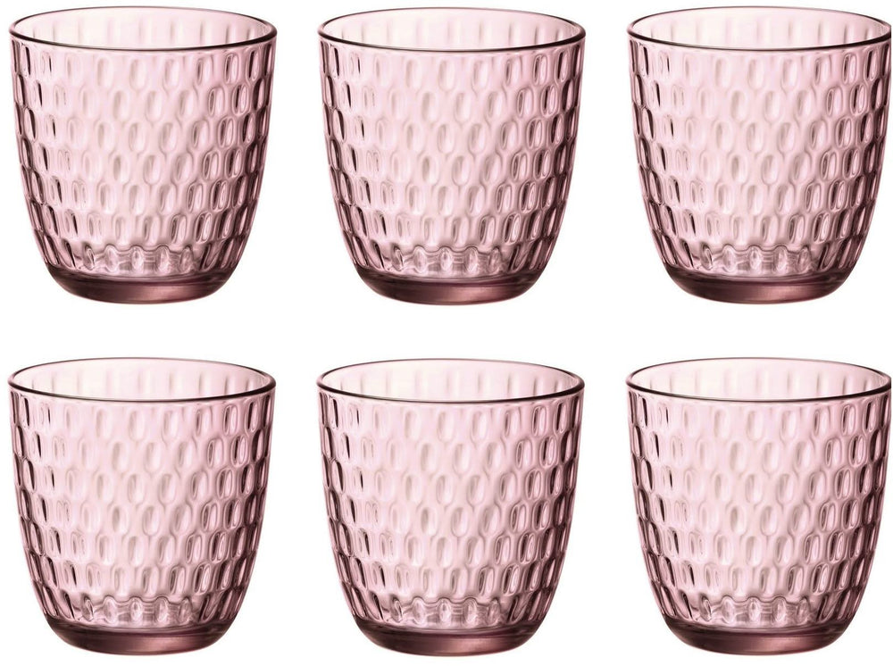 Vasos de agua Bormioli Rocco Slot - Rosa - 290 ml - 6 piezas