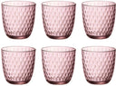 Vasos de agua Bormioli Rocco Slot - Rosa - 290 ml - 6 piezas