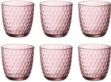 Vasos de agua Bormioli Rocco Slot - Rosa - 290 ml - 6 piezas