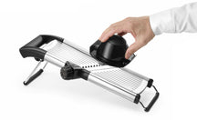Mandolina Hendi - Cortador de verduras - Cortador de cocina - Acero inoxidable con diferentes cuchillas y protector de dedos