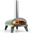 Horno para pizza ZiiPa Piana - A leña - con termómetro - Eucalyptus - para pizzas de ø 30 cm - Piedra para pizza giratoria