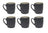 Cookinglife Tazas Nola Gris cálido 350 ml - 6 piezas