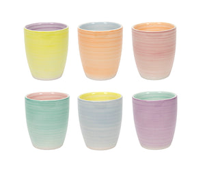 Cookinglife Tazas de Café / Tazas Senseo Pastel Harmony 180 ml - 6 Piezas