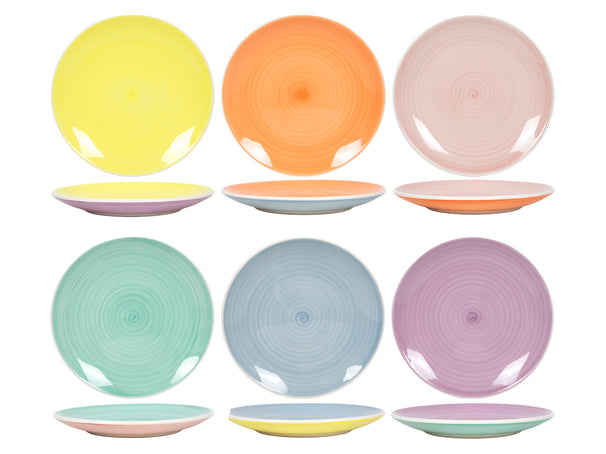 Cookinglife Platos de desayuno / Platos de postre Pastel Harmony ø 19 cm - 6 piezas