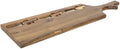 Cookinglife Tabla de Acacia para Aperitivos / Tabla de Queso con Cuchillos - 65 x 20 cm - 4 piezas