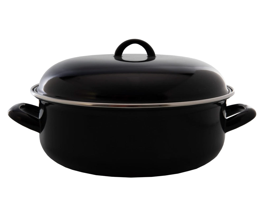 Cookinglife Cacerola con tapa - Emaille - Cooking - ø 24 cm / 4 Litros - capa antiadherente esmaltada
