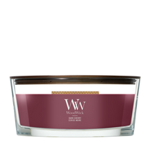WoodWick Vela Aromática Ellipse Wood Smoke - 9 cm / 19 cm - Vela Aromática en Vidrio - Mecha de Madera