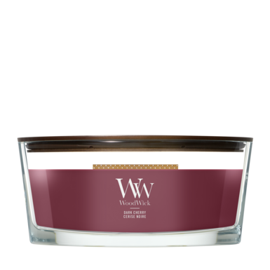 WoodWick Vela Aromática Ellipse Wood Smoke - 9 cm / 19 cm - Vela Aromática en Vidrio - Mecha de Madera