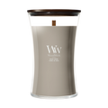 WoodWick Vela Aromática Grande Wood Smoke - 18 cm / ø 10 cm - Vela Aromática en Vidrio - Mecha de Madera