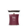 WoodWick Vela Aromática Mediana Cereza Oscura - 11 cm / ø 10 cm - Vela Aromática en Vidrio - Mecha de Madera