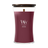WoodWick Vela Aromática Grande Cereza Oscura - 18 cm / ø 10 cm - Vela Aromática en Vidrio - Mecha de Madera