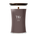 WoodWick Vela Aromática Grande Iris Woods - 18 cm / ø 10 cm - Vela Aromática en Vidrio - Mecha de Madera