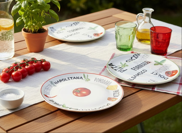 Cookinglife Platos para Pizza Italia Porcelana ø 30 cm - 6 piezas