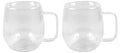 Cookinglife Vasos de café / té de doble pared con asa Lines - 350 ml - 2 Piezas