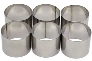 Cosy & Trendy Anillos para cocinar de acero inoxidable ø 7 cm - 6 piezas