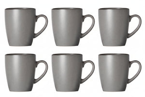 Tazas con asa Cosy & Trendy - Gris moteado - 350 ml - 6 piezas