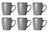 Tazas con asa Cosy & Trendy - Gris moteado - 350 ml - 6 piezas