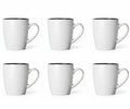 Tazas Cosy & Trendy Blanco moteado 350 ml - 6 piezas