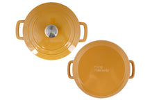 Cazuela con tapa Cosy & Trendy Fontestic Hierro fundido Ámbar Oro Ø 28 cm / 6.8 litros - capa antiadherente esmaltada