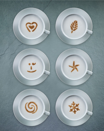 Aerolatte Espolvoreador de Cacao Cappuccino Artist - con 6 Plantillas