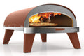 Horno para Pizza ZiiPa Piana - Modelo a Gas - con Termómetro - Terracota - para pizzas de ø 30 cm - Piedra para pizza giratoria