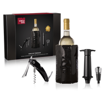 Set de vino Vacu Vin Premium - Negro - Set de 4 piezas