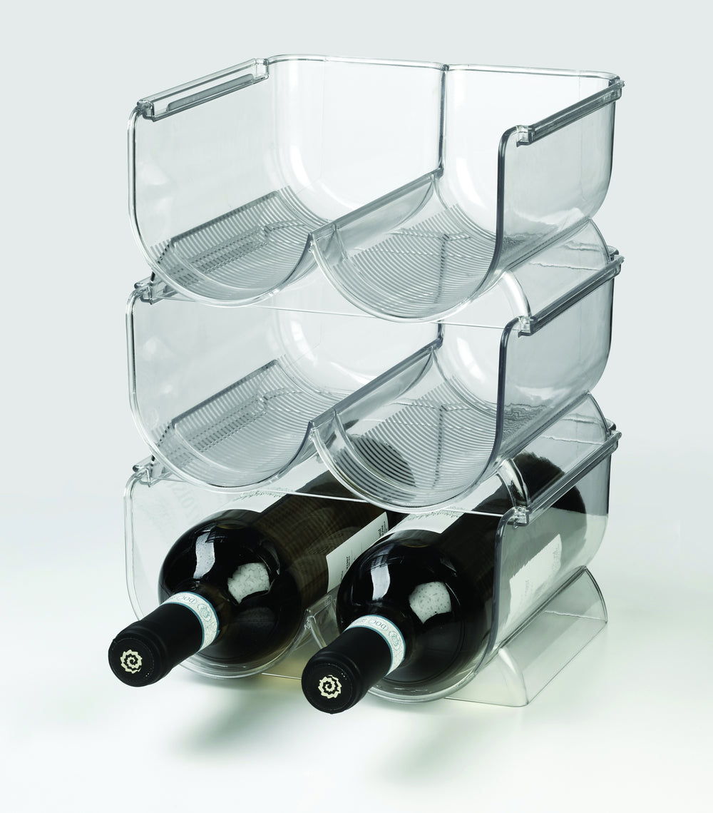 Ghidini Estante para vino / Soporte para 2 botellas - Plástico - Apilable - Expandible