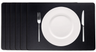 Cookinglife Manteles Individuales - Cuero Vegano - Negro - 46 x 33 cm - 6 piezas