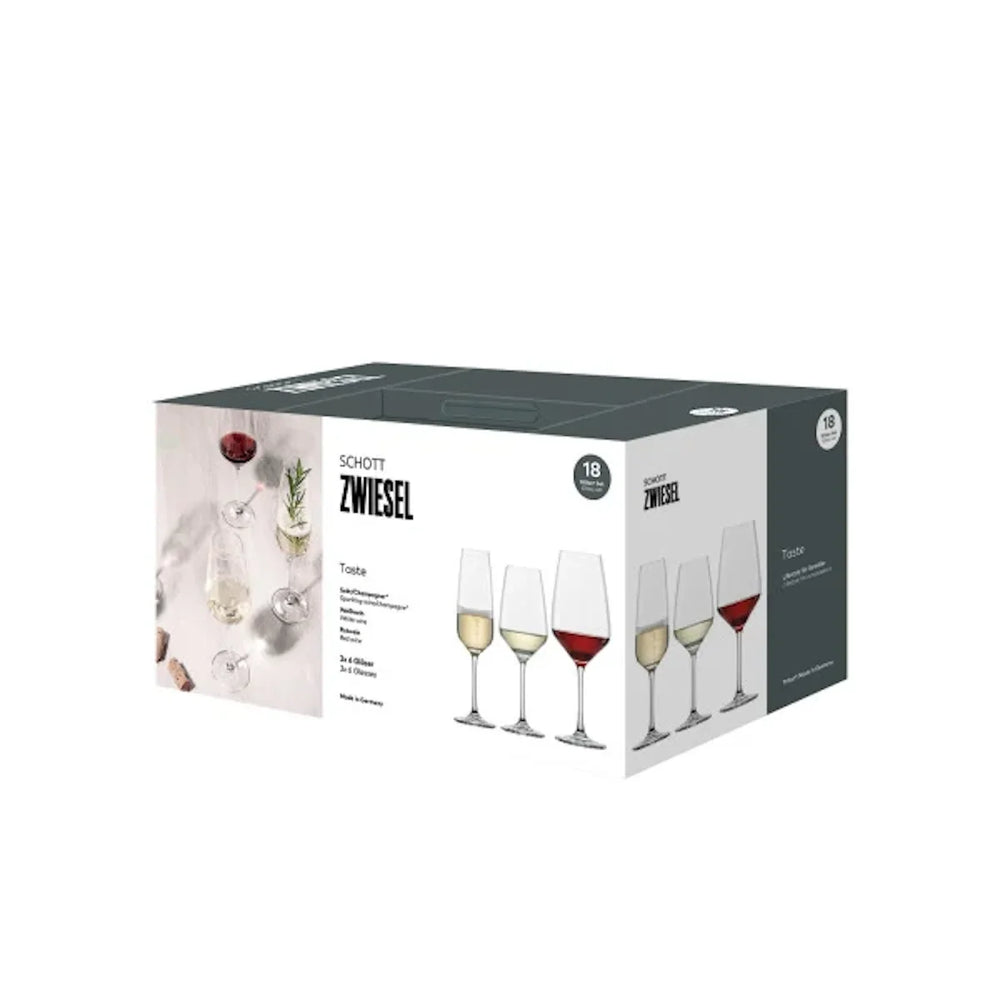 Set de copas de vino Schott Zwiesel Tulipán 18 piezas - Copas para vino tinto, vino blanco y champán