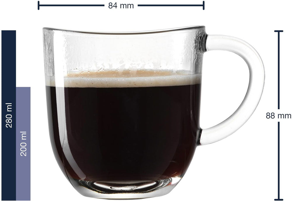 Leonardo Vasos de Café Napoli 280 ml - 6 unidades