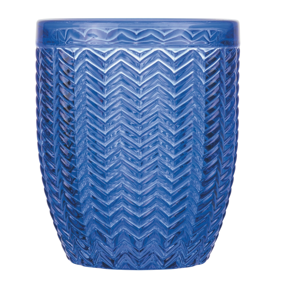 Villa d'Este Home vaso de agua Geometrie Ocean - Azul - 350 ml - 6 piezas