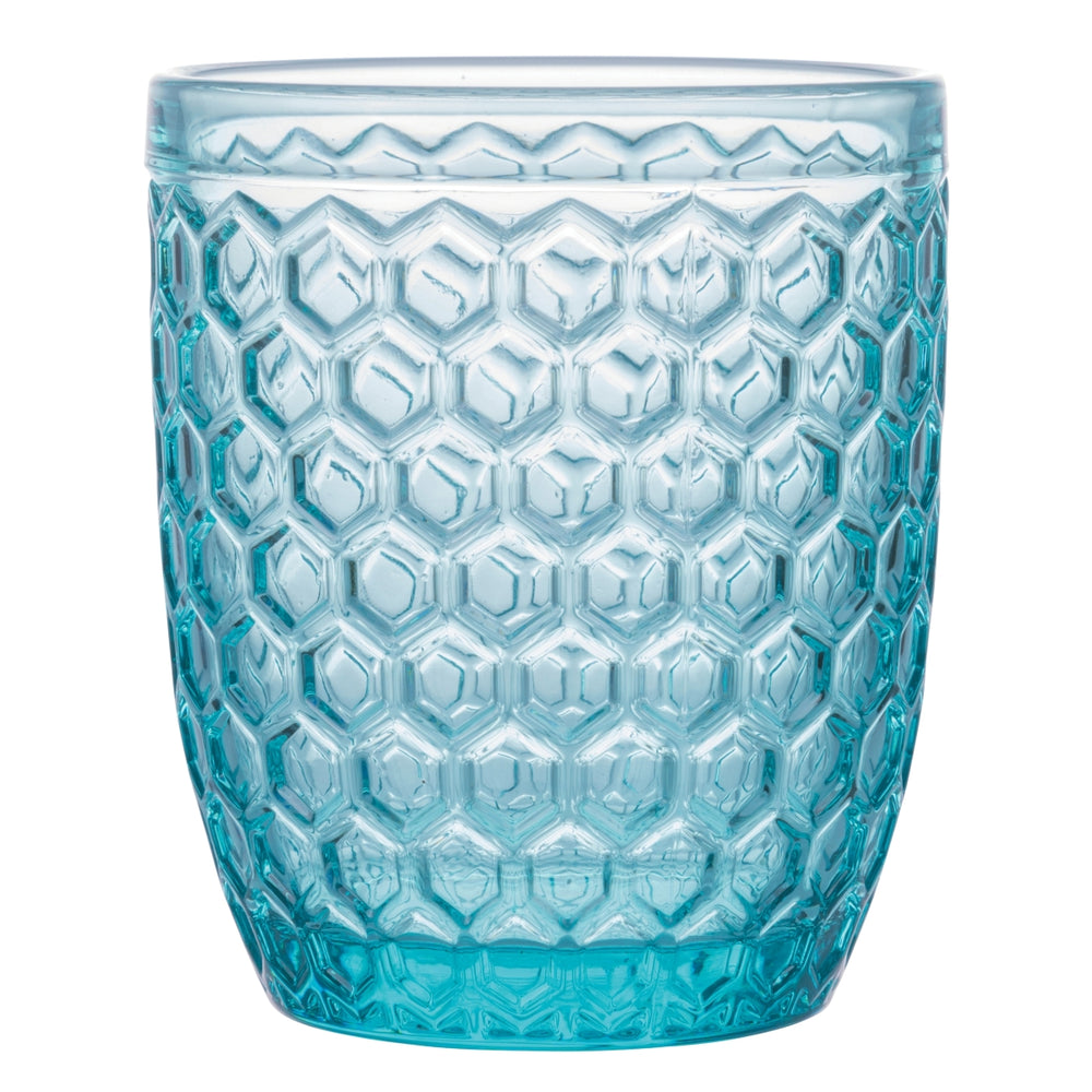 Villa d'Este Home vaso de agua Geometrie Ocean - Azul - 350 ml - 6 piezas