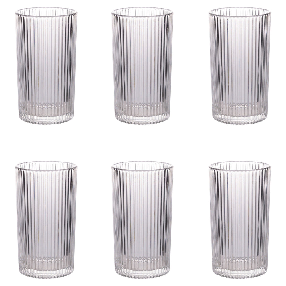 Villa d'Este Home vaso de agua cilindro - transparente - 405 ml - 6 piezas