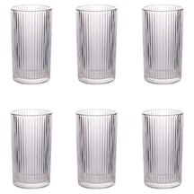 Villa d'Este Home vaso de agua cilindro - transparente - 405 ml - 6 piezas