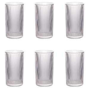Villa d'Este Home vaso de agua cilindro - transparente - 405 ml - 6 piezas