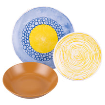 Villa d'Este Home juego de vajilla Marea porcelana 18 piezas / 6 personas - 6 platos de cena, 6 platos de desayuno y 6 platos hondos