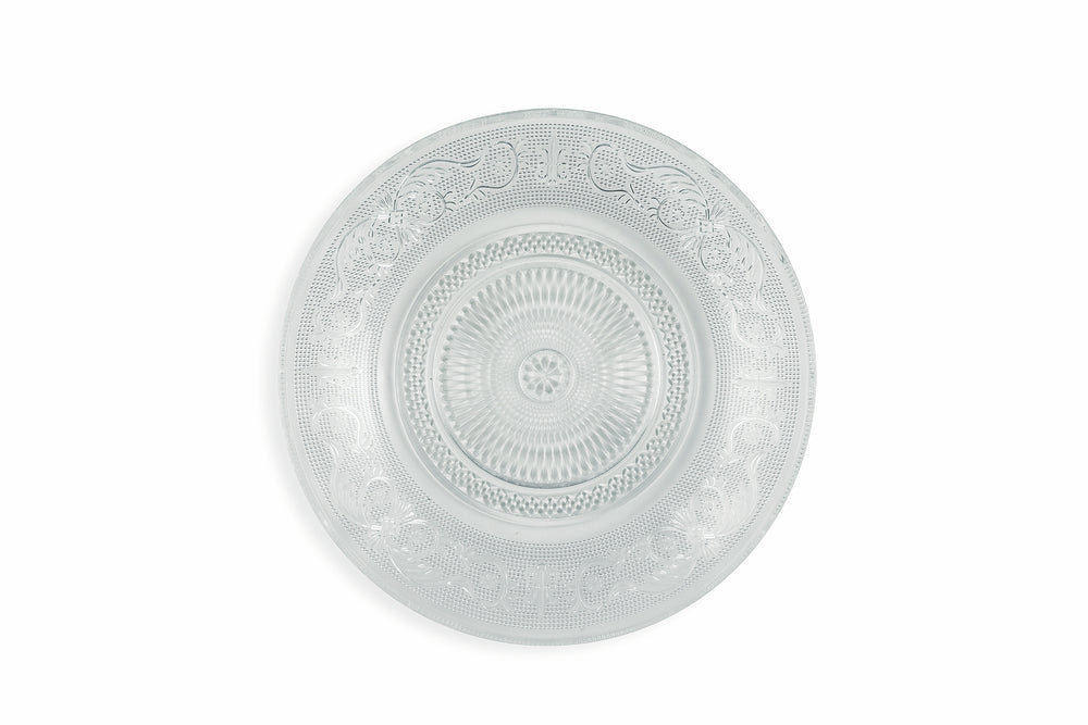 Villa d'Este Home juego de mesa Imperial vidrio 18 piezas / 6 personas - 6 platos de cena, 6 platos de desayuno y 6 platos hondos