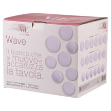 Villa d'Este Home juego de vajilla Wave blanco porcelana 18 piezas / 6 personas - 6 platos de cena, 6 platos de desayuno y 6 platos hondos