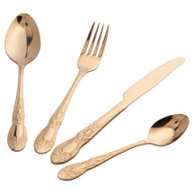 Villa d'Este Home Set de cubiertos Wonderland - Oro - 24 piezas / 6 personas