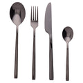 Villa d'Este Home Set de cubiertos Stylo - Negro - 24 piezas / 6 personas