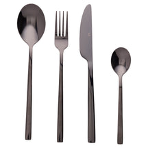 Villa d'Este Home Set de cubiertos Stylo - Negro - 24 piezas / 6 personas