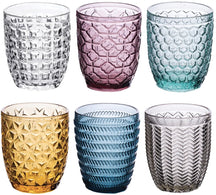 Villa d'Este Home vaso de agua Geometría Multicolor - 300 ml - 6 piezas
