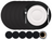 Cookinglife 6 Manteles Individuales + 6 Posavasos - Redondos - Cuero Vegano - Negro