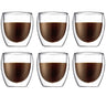 Bodum vaso de café / té de doble pared Pavina - válvula patentada - 250 ml - 6 piezas