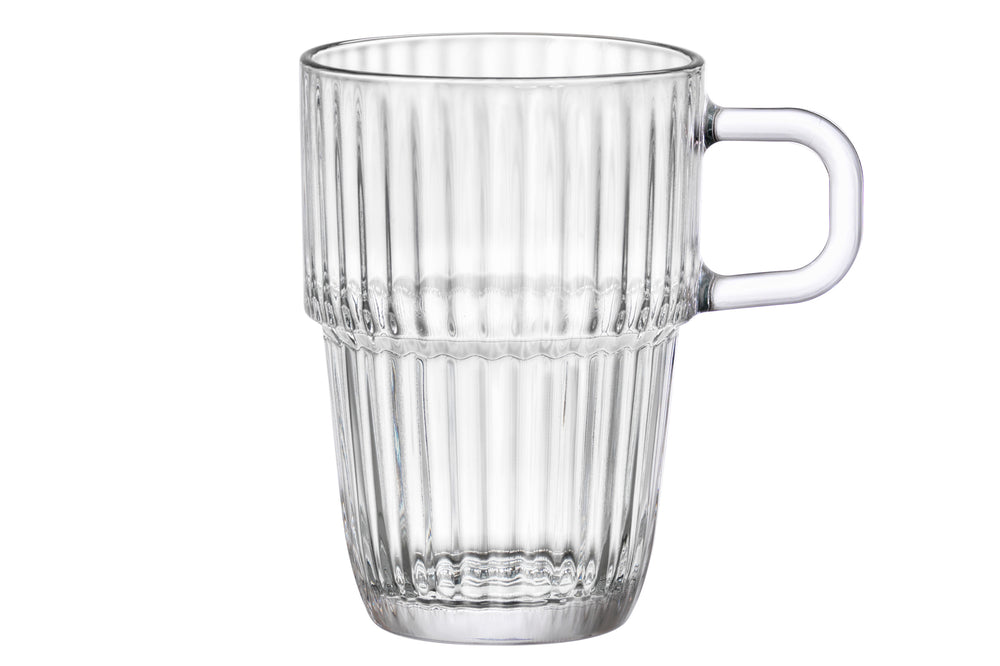 Vasos para latte macchiato Bormioli Rocco - vasos para Irish coffee - tazas de café con asa - apilables - Barshine 315 ml - 6 unidades