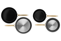 Cookinglife Set de sartenes Style Negro 2 piezas ø 24 y 28 cm - apto para todas las fuentes de calor - revestimiento antiadherente cerámico