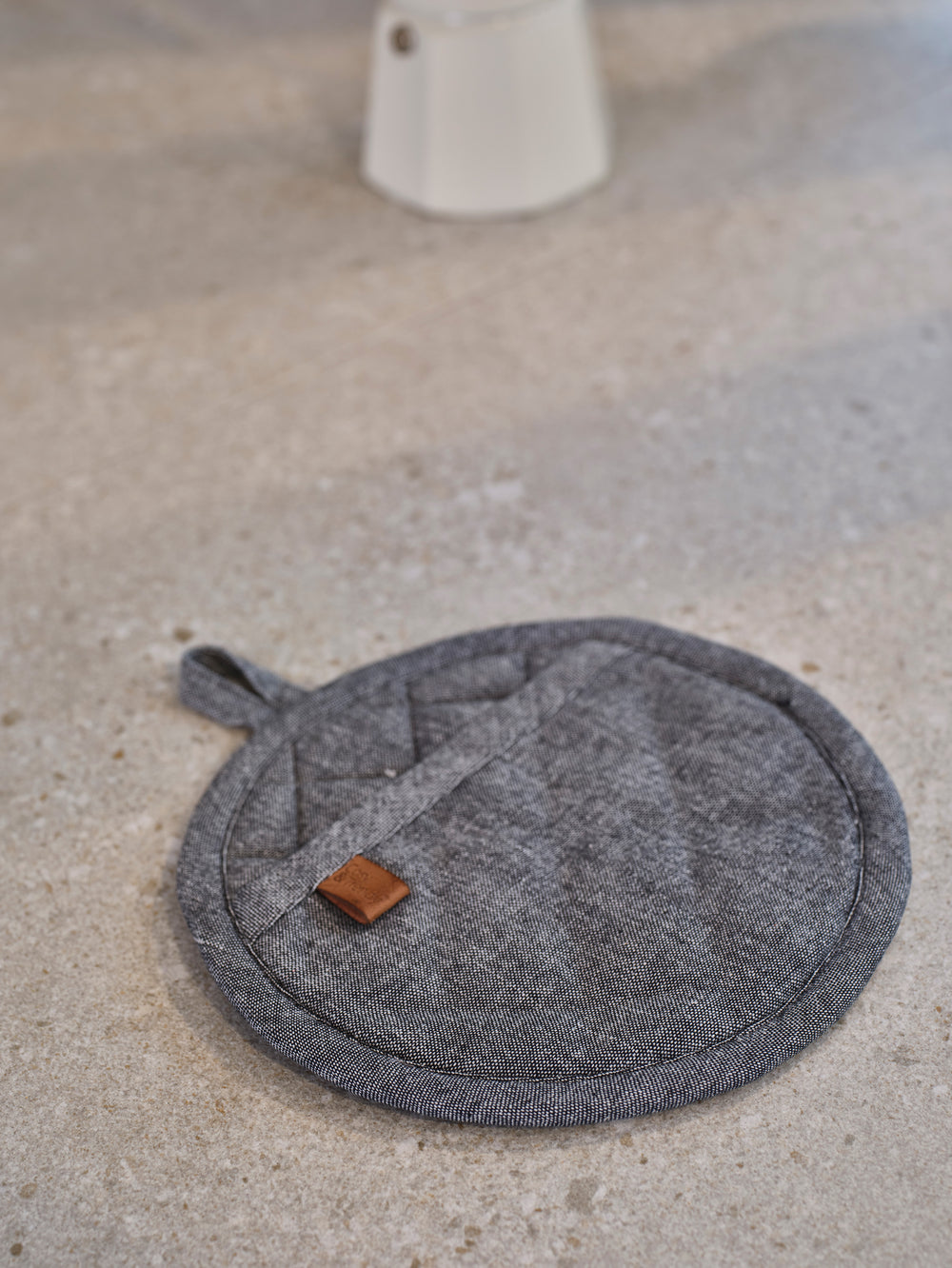 Cosy & Trendy Agarradera de tela Chambray negro