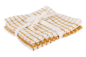 Cosy & Trendy Paños para lavar de tela Ámbar dorado 30 x 30 cm - 3 piezas