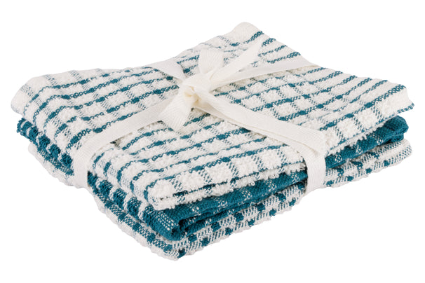 Cosy & Trendy Paños para lavar de tela Garza verde 30 x 30 cm - 3 piezas